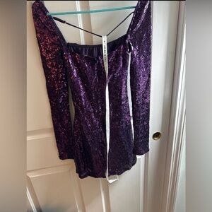 Purple Sequin Lucy in the Sky Dress